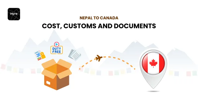 A parcel being shipped from Nepal to Canada